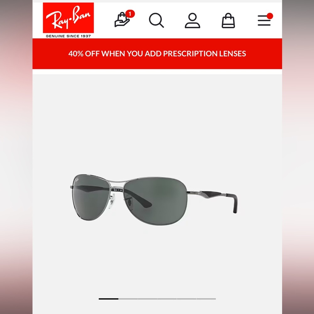 Brand new Gunmetal Ray-Bans